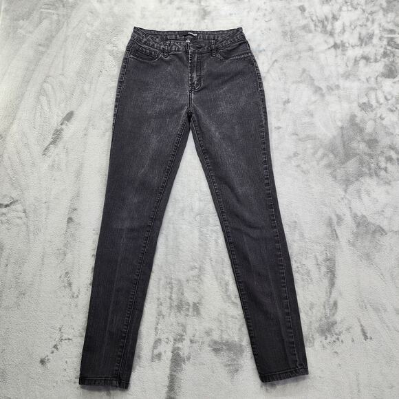 Refuge Jeans Womens 6 Faded Black High Rise Legging Denim Stretch Skinny Casual - Picture 1 of 13